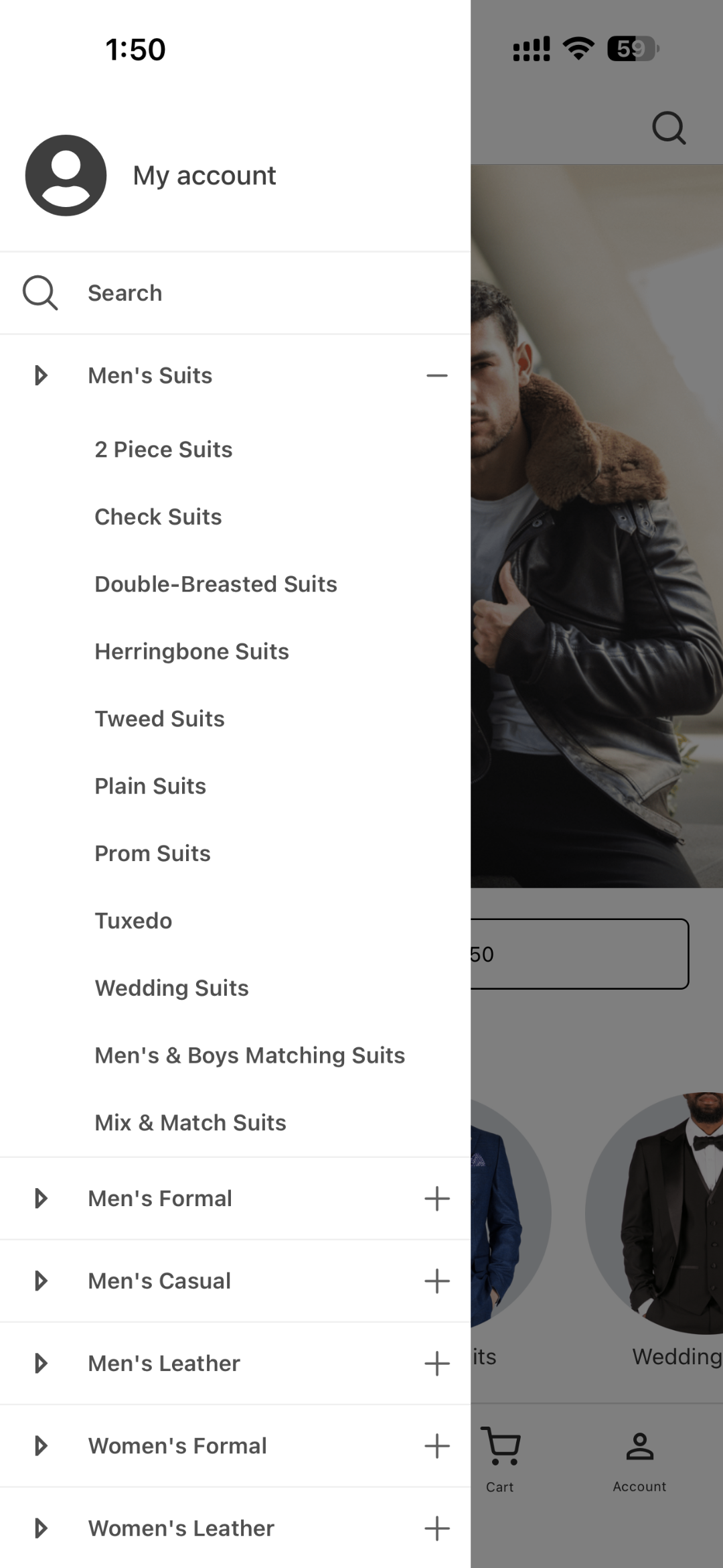 TruClothing app screen 2