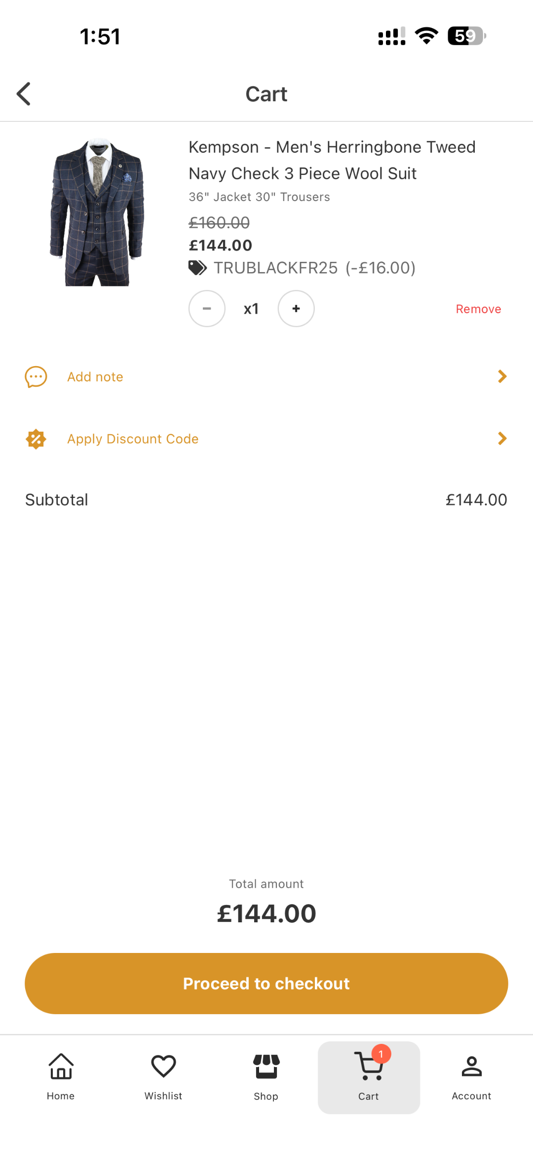 TruClothing app screen 5