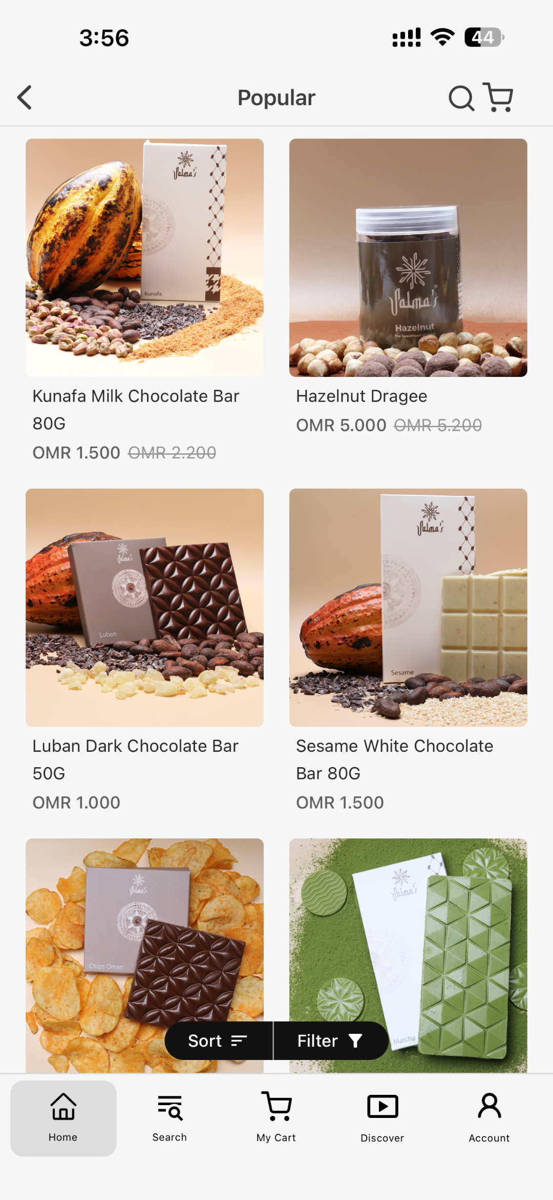 Salma’s Chocolates app screen 4