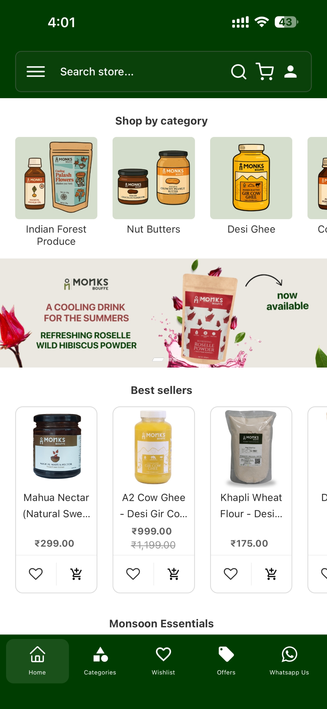 Monks Bouffe app screenshot