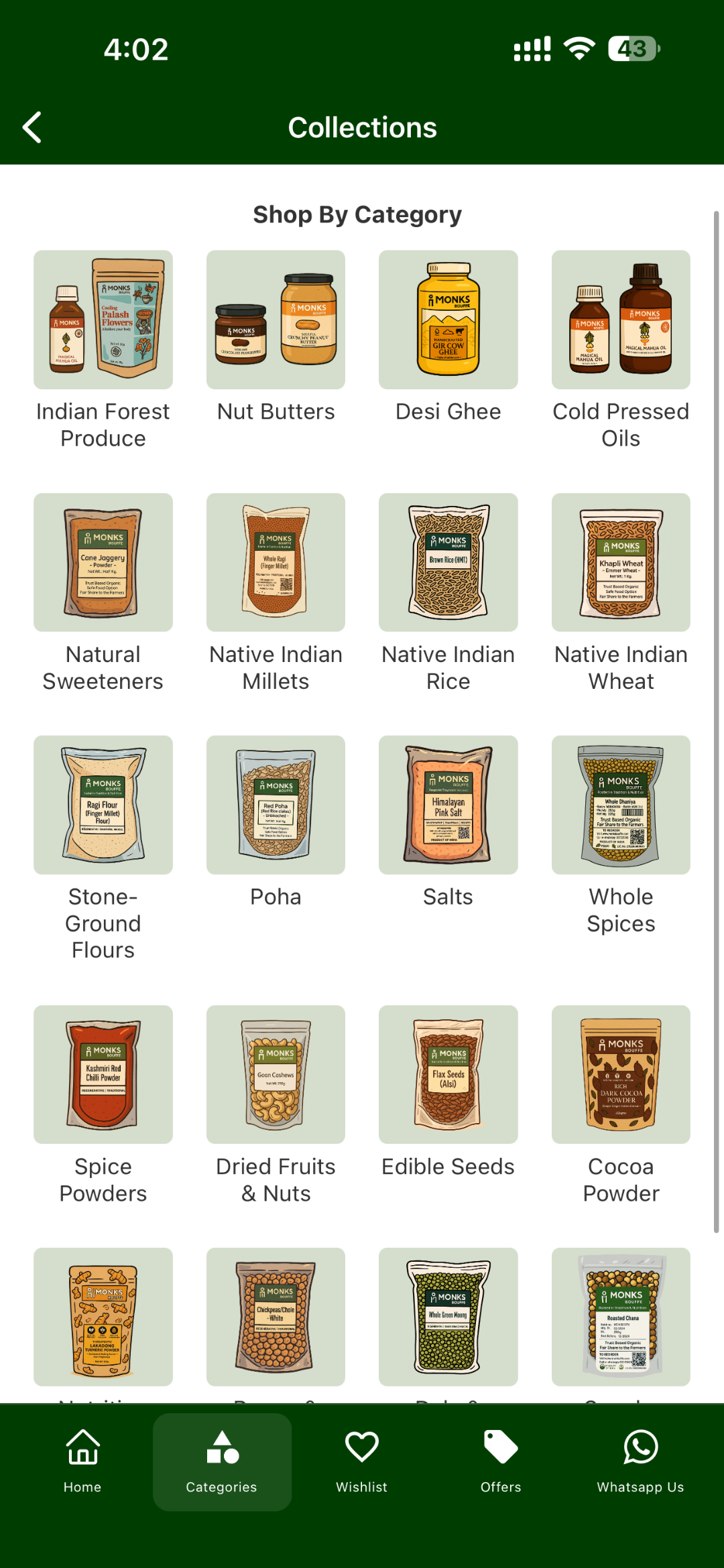 Monks Bouffe app screen 3