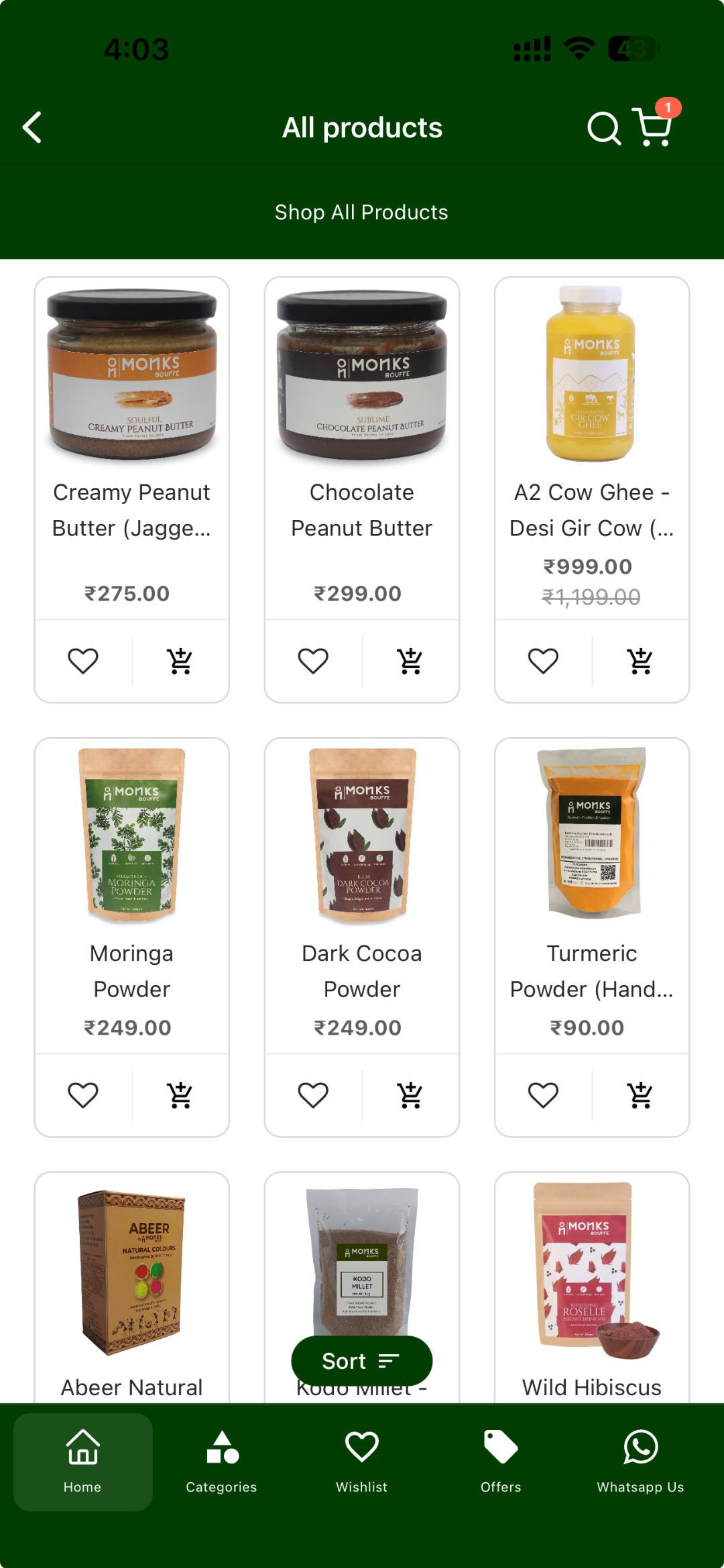 Monks Bouffe app screen 5