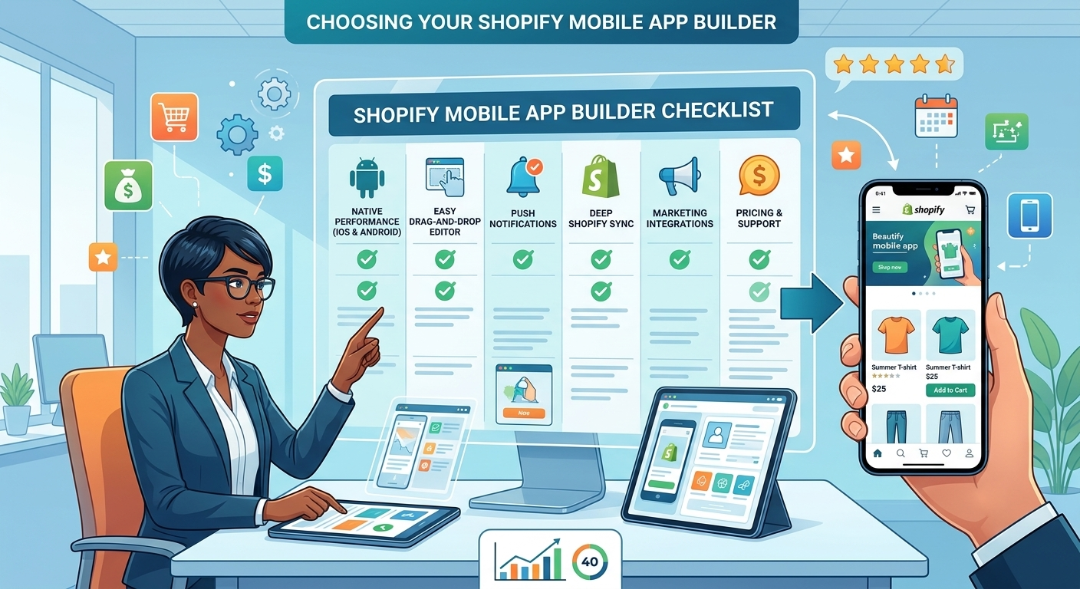 How to Choose a Shopify Mobile App Builder: The Complete 2026 Checklist